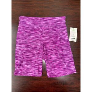 NWT No Boundaries Purple Heathered Bike Shorts with Pockets Size Small